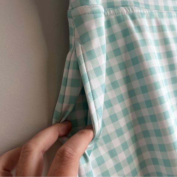 Bermuda Sands Golf Skort Size Large, Aqua Gingham, EUC - Picture 8 of 8